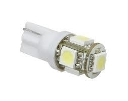 2x T10 - 12 volt - 5 LED - 5050 SMD - KOUD WIT 6500K