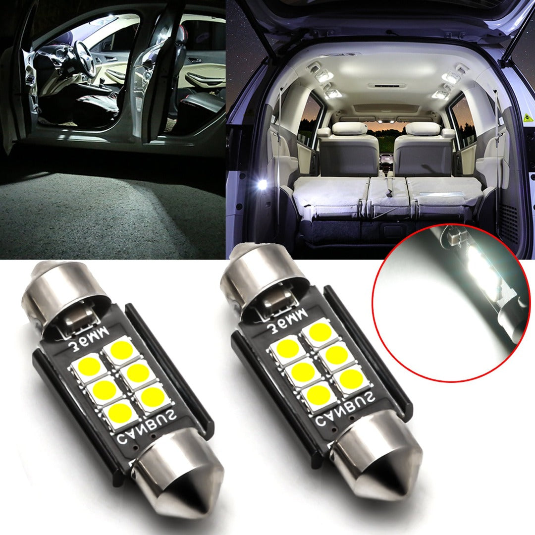 Dome - 31MM LED - CANBUS - 6SMD - Warm wit - 12V - Per stuk