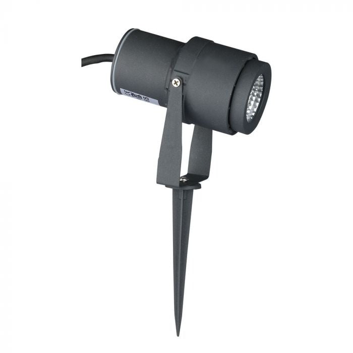 220 Volt - Tuinlamp - Warm wit - 12 Watt - Grijze behuizing - Grond spot