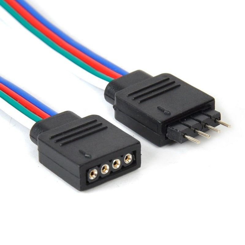 LED strip 100cm - Aluminium Profiel - IP65 - RGB - Male + female aansluiting