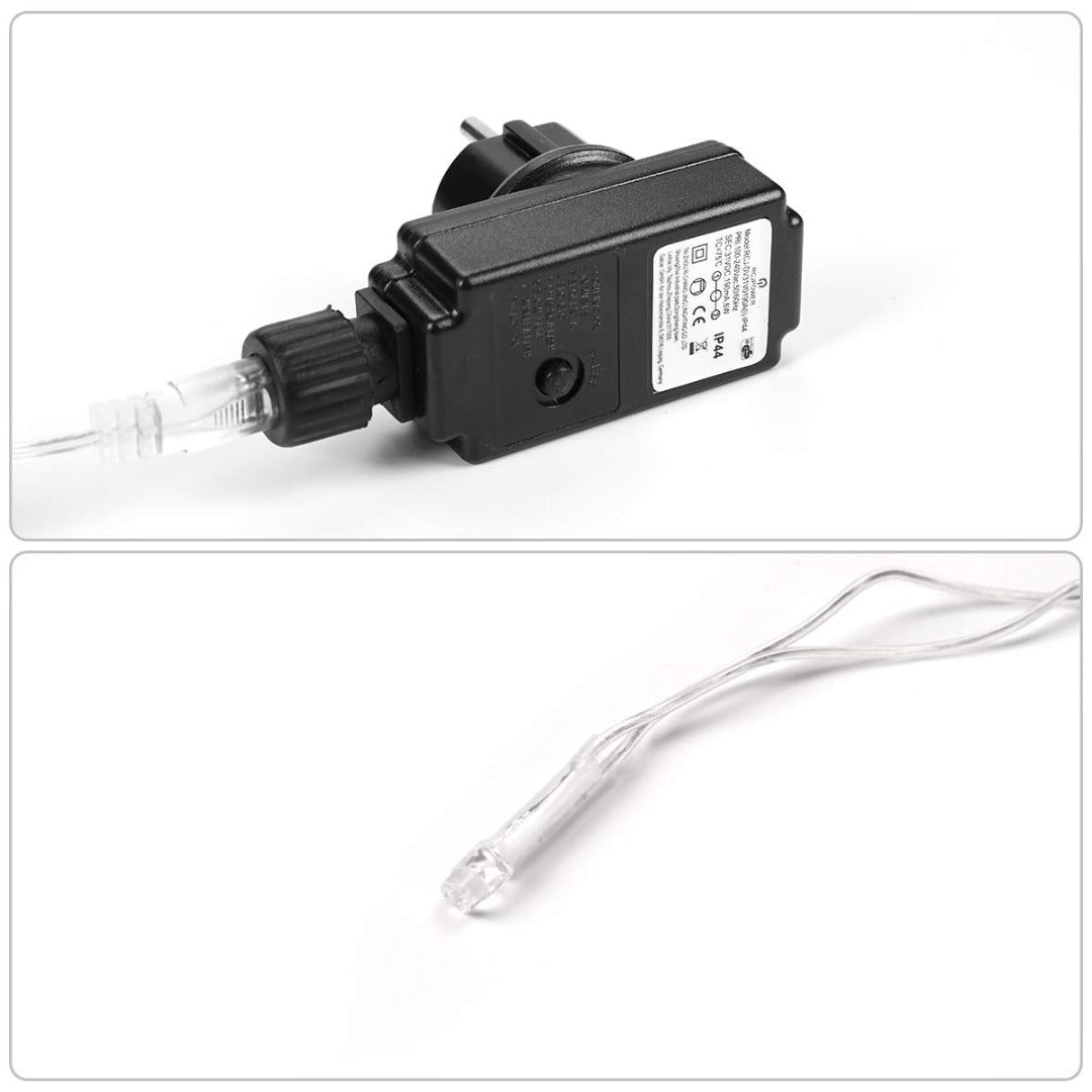 Led gordijn kerst - 5 meter - warm wit - 200 leds