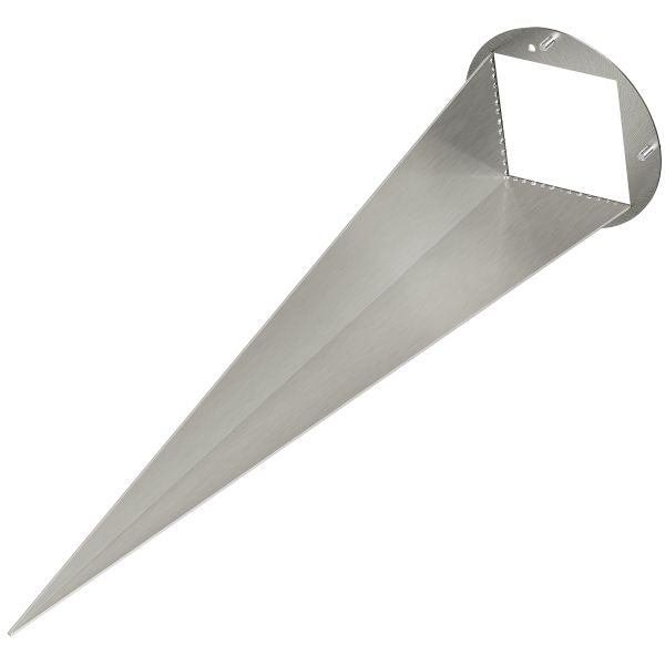 RVS grondspies - 40cm - Met montagemateriaal - Rond