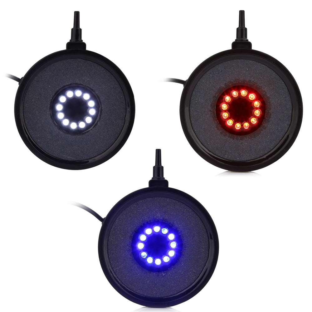Aquarium Luchtsteen 12 witte LEDs - Zwart