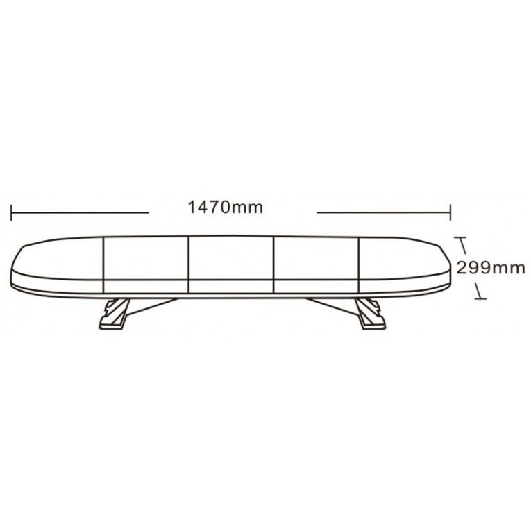 Zwaailicht ORANJE LED Light Bar XXL 147cm professioneel R65 R10 IP67