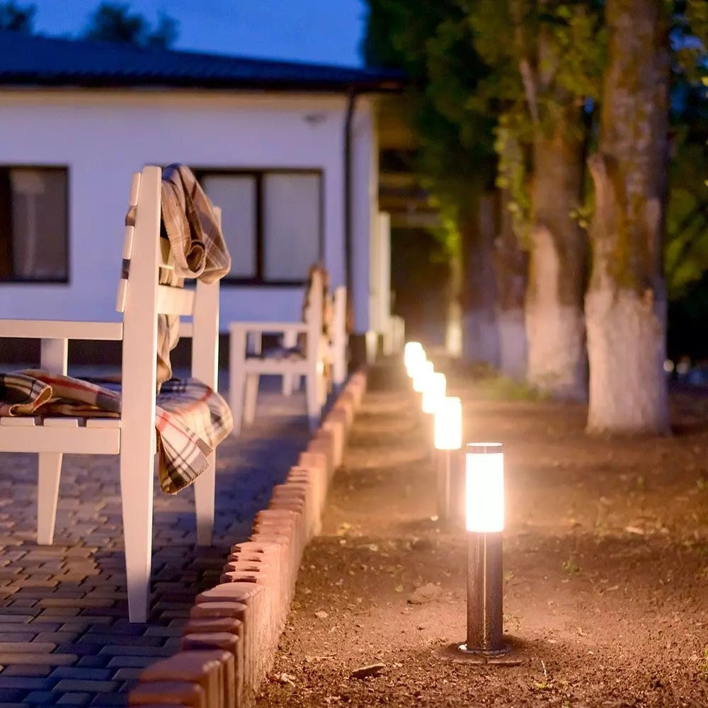 LED buitenlamp - 45cm - RVS pilaar - BOLLARD E27