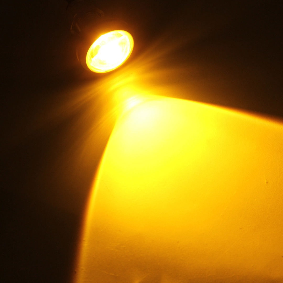 23MM LED - Eagle Eye - Oranje - Waterproof - Zilveren behuizing