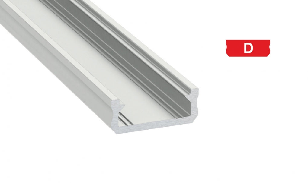 LED Profiel 3 meter - 6.3x16mm DESIGN D - WIT