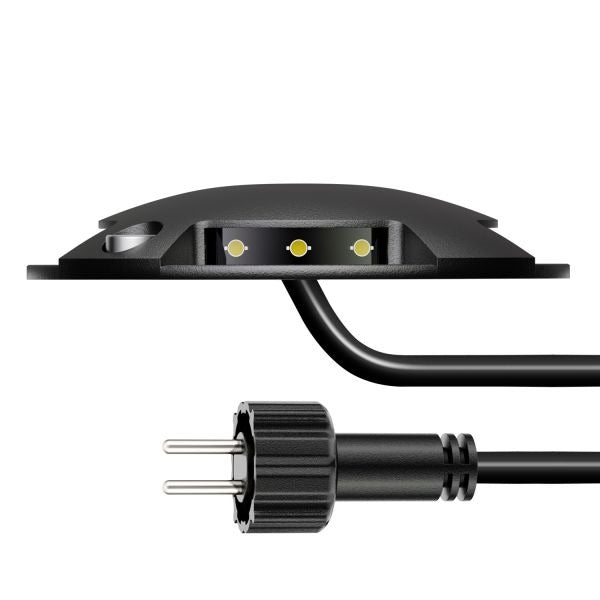 LED grondspot – 1 Watt – 3000K – IP67 – Zwart - 4 kanten