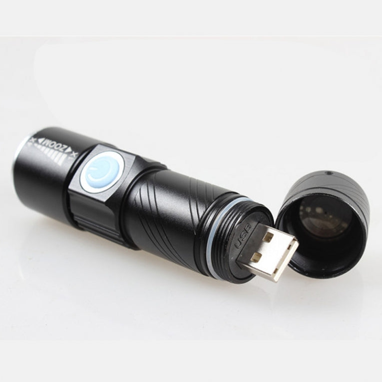 LED zaklamp oplaadbaar via USB - 9,5 cm
