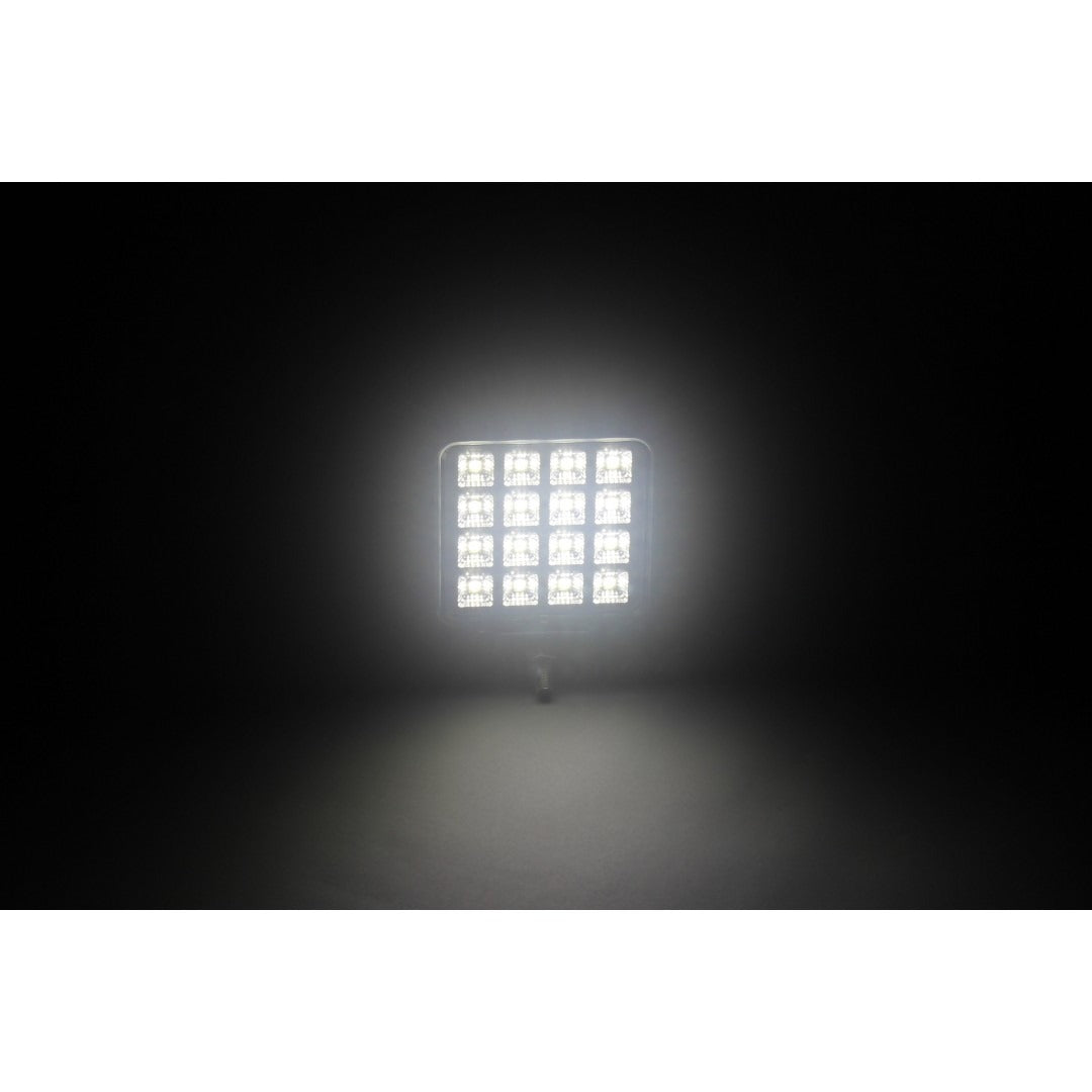 LED SPOT - 16 LED - 16W - Ingebouwde schakelaar - Vierkant