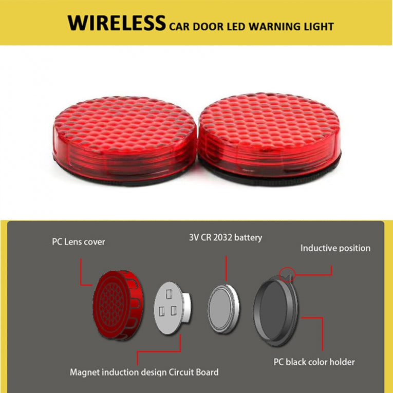 Auto Deur LED Waarschuwings Licht - Set van 2 - Rood