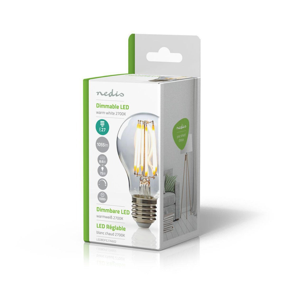 LED Filament Lamp - E27 - Dimbaar - 8.6 Watt - 1055 Lumen