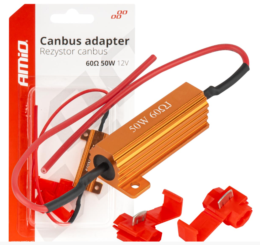 CANBUS Weerstand – 12 Volt – 50W – 60 Ohm – Per stuk