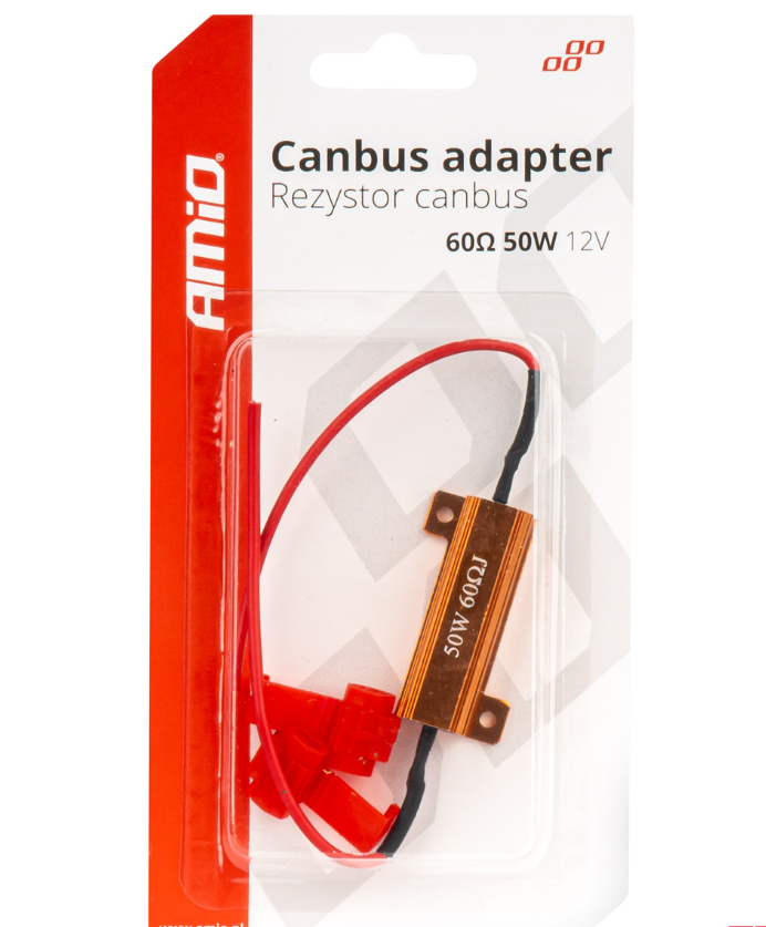 CANBUS Weerstand – 12 Volt – 50W – 60 Ohm – Per stuk