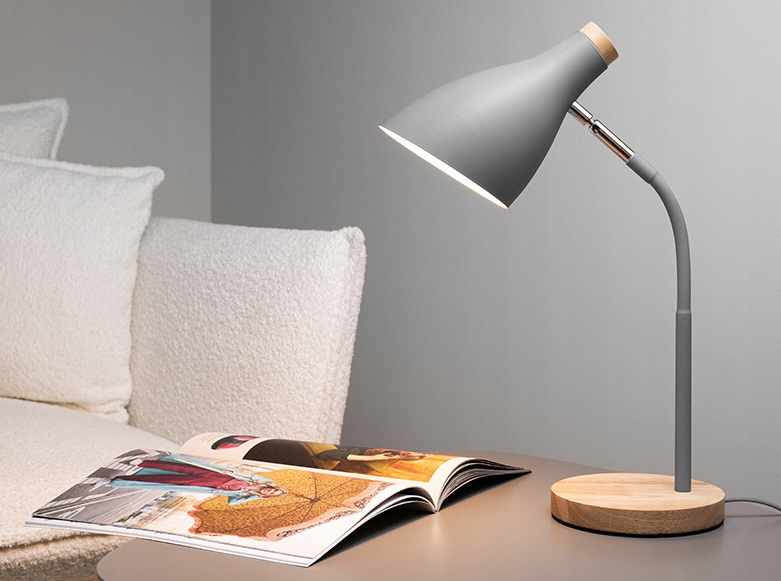 LED bureaulamp - E27 fitting - Grijs
