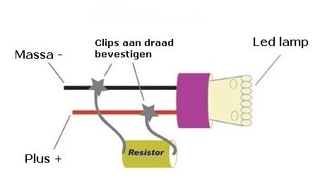 Resistor 50W 6ohm voor LED lampen