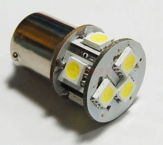 BA15S LED 8-SMD 5050 - 12V LED lamp WIT