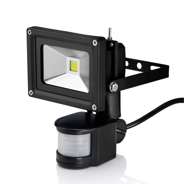 10W LED / PIR schijnwerper Koud Wit