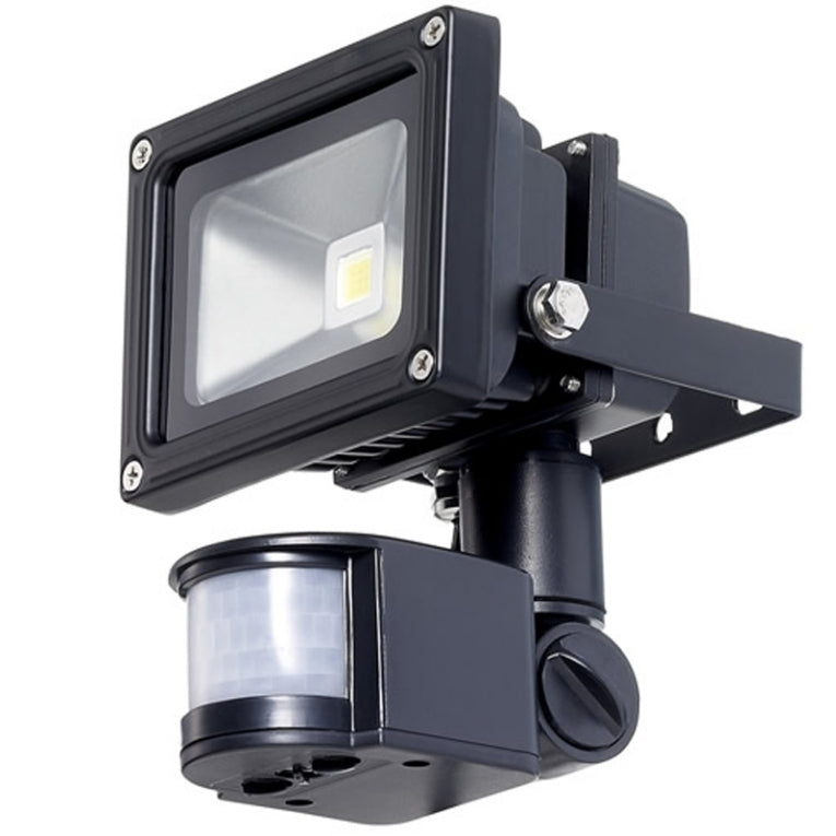 10W LED / PIR schijnwerper Warm Wit