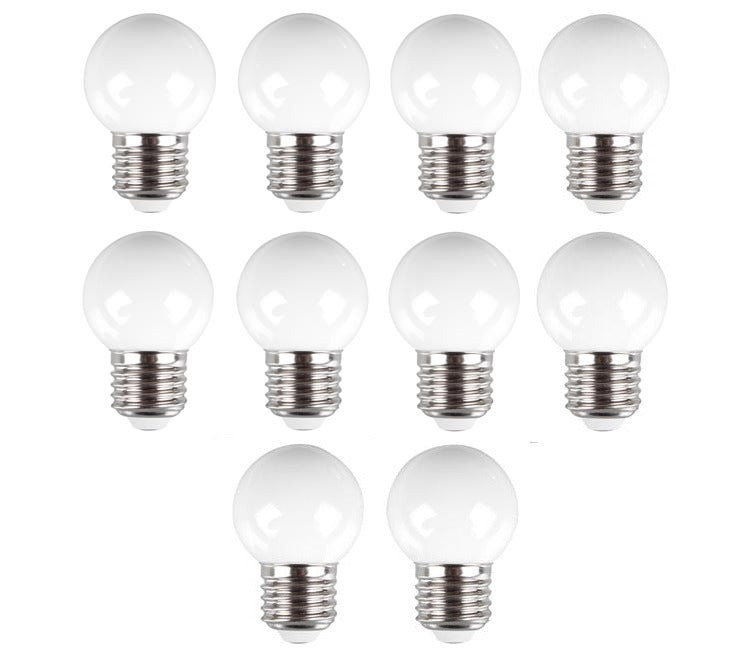 10x prikkabel lamp - Warm wit - 0,6 Watt - melk glas