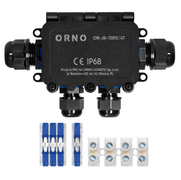 Opbouw Lasdoos IP68 T-Type (2x M20 + 2x M16) – Waterdicht - Slagvast
