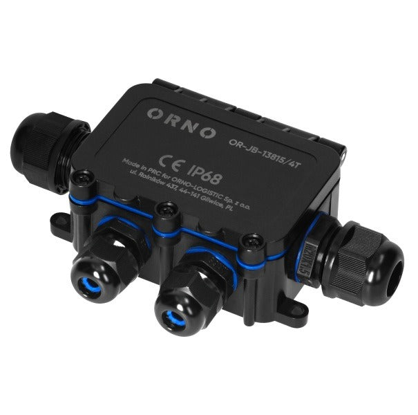 Opbouw Lasdoos IP68 T-Type (2x M20 + 2x M16) – Waterdicht - Slagvast