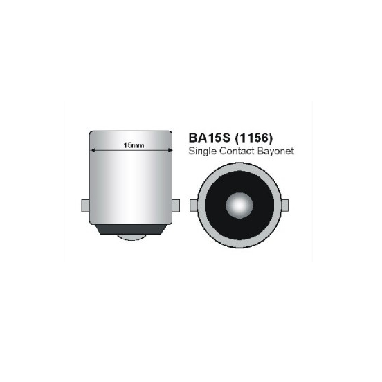 BA15S LED 13-SMD ROOD 5050 - 24V LED lamp