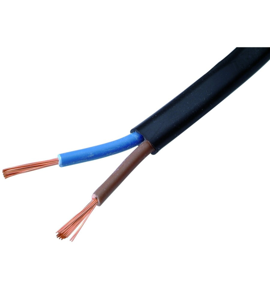 Neopreen buitenkabel - 2 x 1,00mm - 25 meter op rol