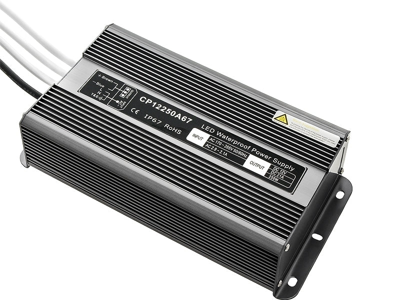LED driver 12volt 16,7A 200W - IP67 - WATERPROOF - 3 outputs