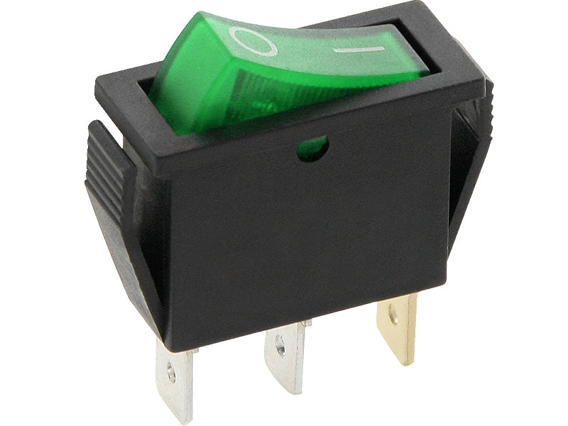 Schakelaar - groen - 12 volt - 20A - verlicht