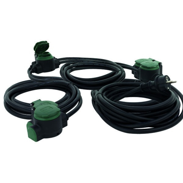 Waterdichte stekkerdozen - 3 voudigÂ  - 10 meter - verlengsnoer