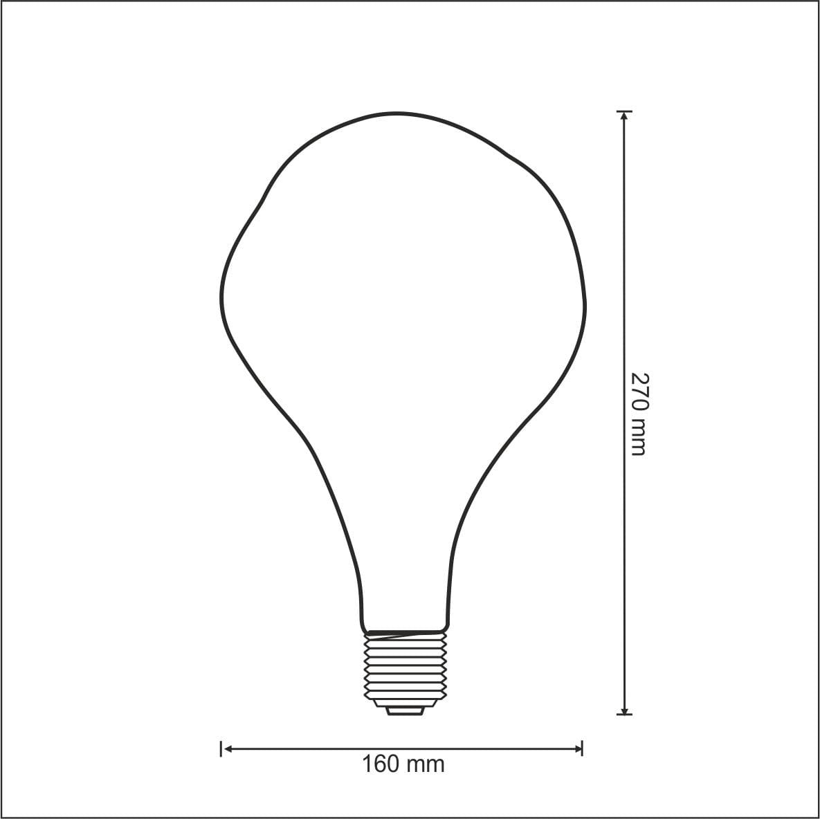LED decoratieve E27 - gesmolten lamp - 4W - 250 lumen - A170
