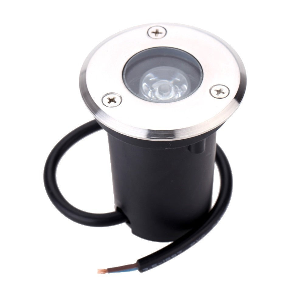 LED grondspot - 1W 12 Volt - KOUD WIT - RVS Rond 65mm - Pad en Oprit Verlichting
