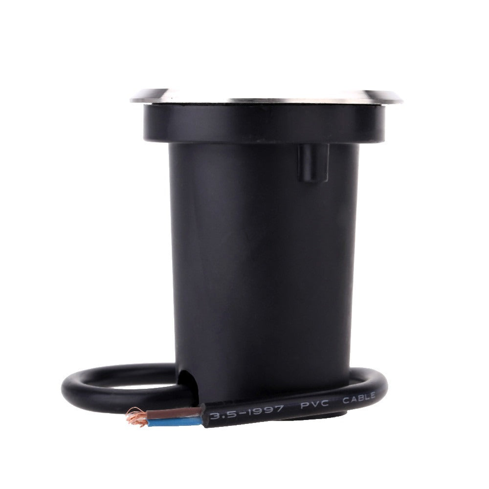 LED grondspot - 1W 12 Volt - KOUD WIT - RVS Rond 65mm - Pad en Oprit Verlichting