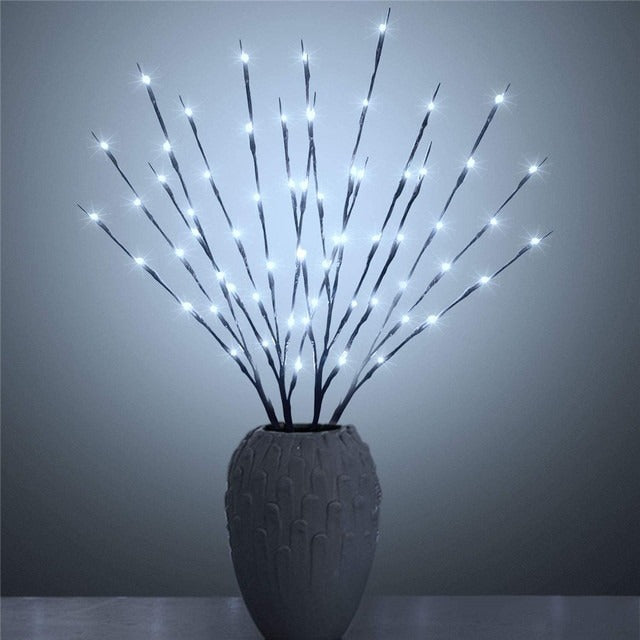Kerst wilgentakken set - 20 LEDs - Koud wit