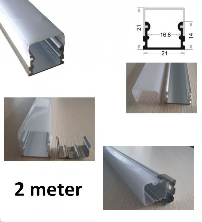 LED Profiel 2 meter - 14mm large