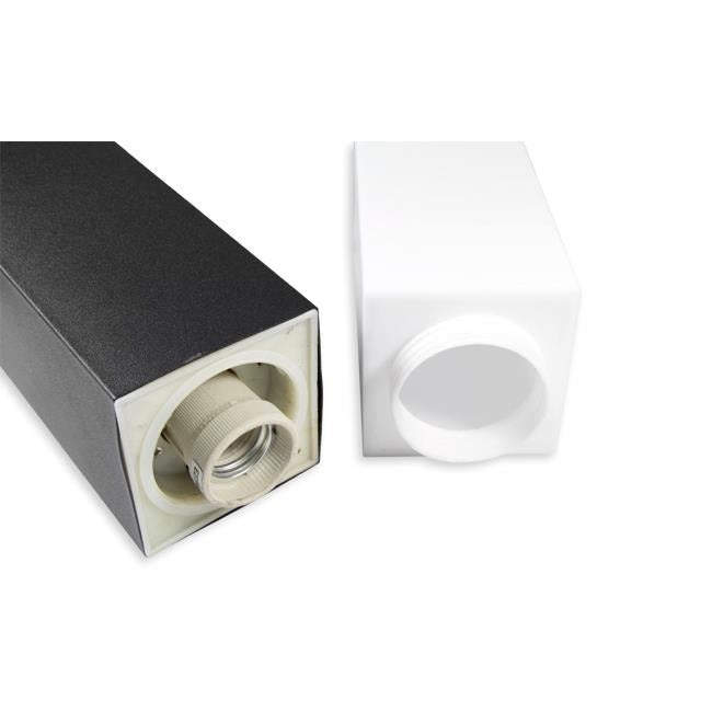 LED tuinpilaar met sensor - vierkant - 230V - E27 fitting - 65cm