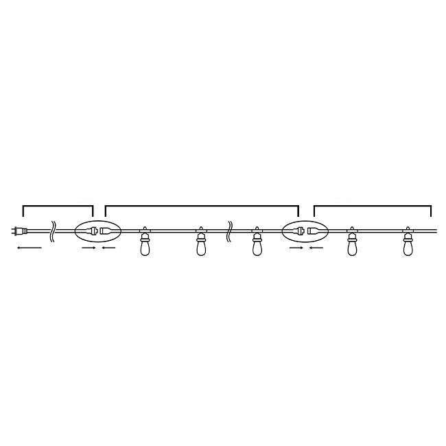 Led prikkabel - 15 lampen - 15 meter - Koppelbaar - Waterdicht - 220 Volt - Premium