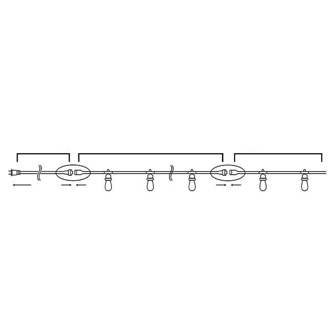 Led prikkabel - 40 lampen - 20 meter lichtsnoer - Waterdicht - 220 Volt