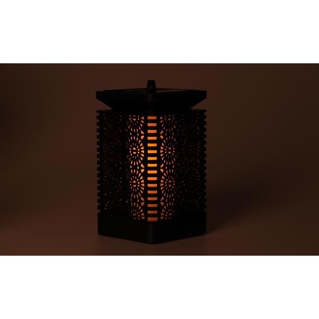 Solar LED lantaarn - Flame effect - Met schemersensor