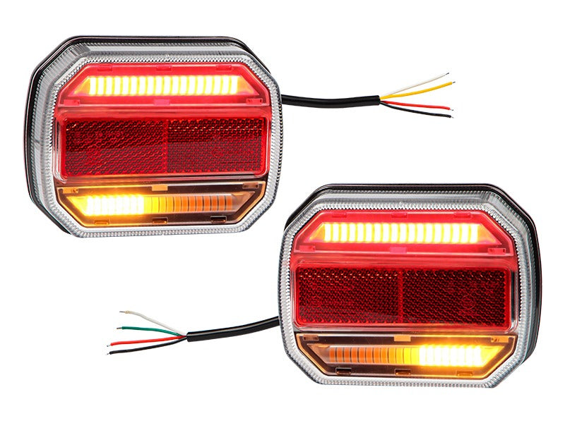 LED achterlichtcombinatie set - 12 / 24V - Dynamisch - Links + rechts