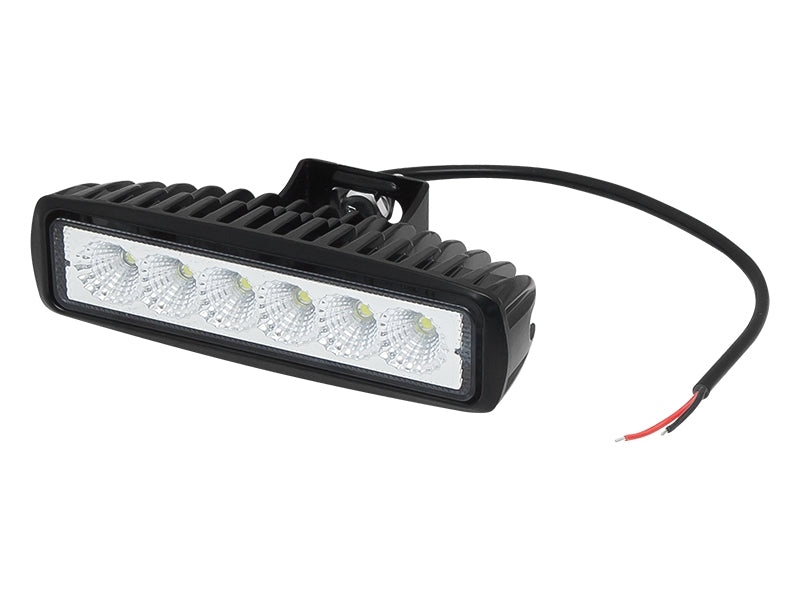 LED SPOT - 6 x 3 Watt - front light - WIT - OFF-ROAD - Straight