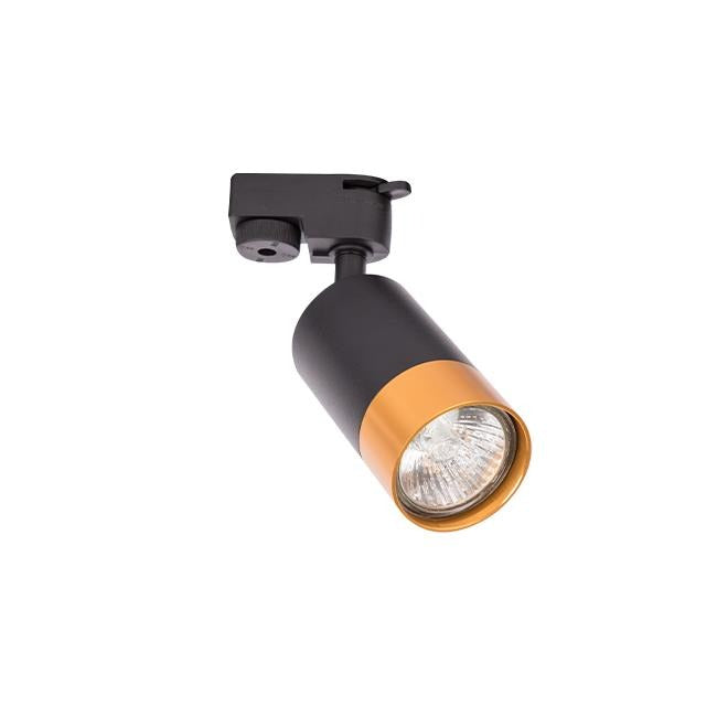 LED tracklight - Railspot - 1 fase - GU10 fitting - 55mm - Zwart/goud