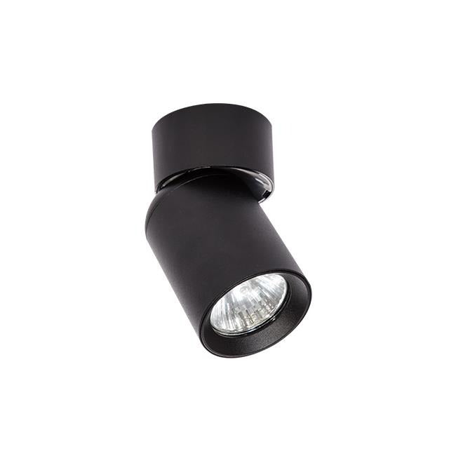 Ronde opbouw plafondspot - GU10 fitting - Draaibaar - Zwart