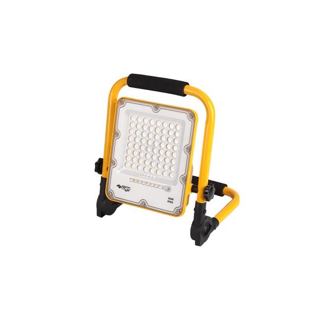30W LED schijnwerper - Oplaadbaar - 5100 Lumen - IP65 - Neutraal wit
