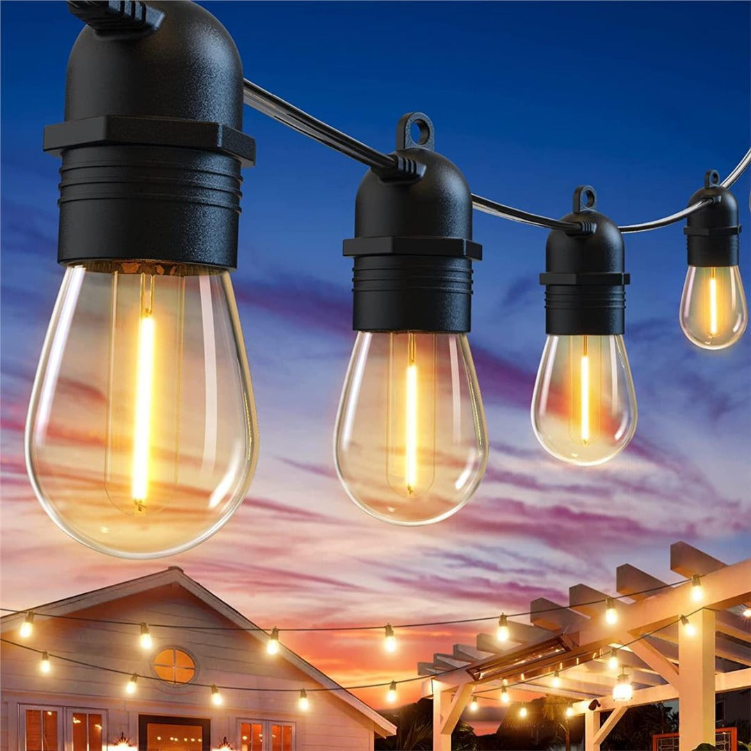 LED solar prikkabel - 10 lampen - 10 meter - Zonnepaneel