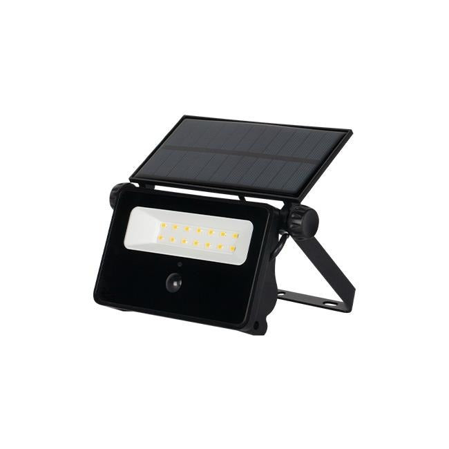 Solar LED schijnwerper - 10W - 200 Lumen - Neutraal wit - Met PIR sensor