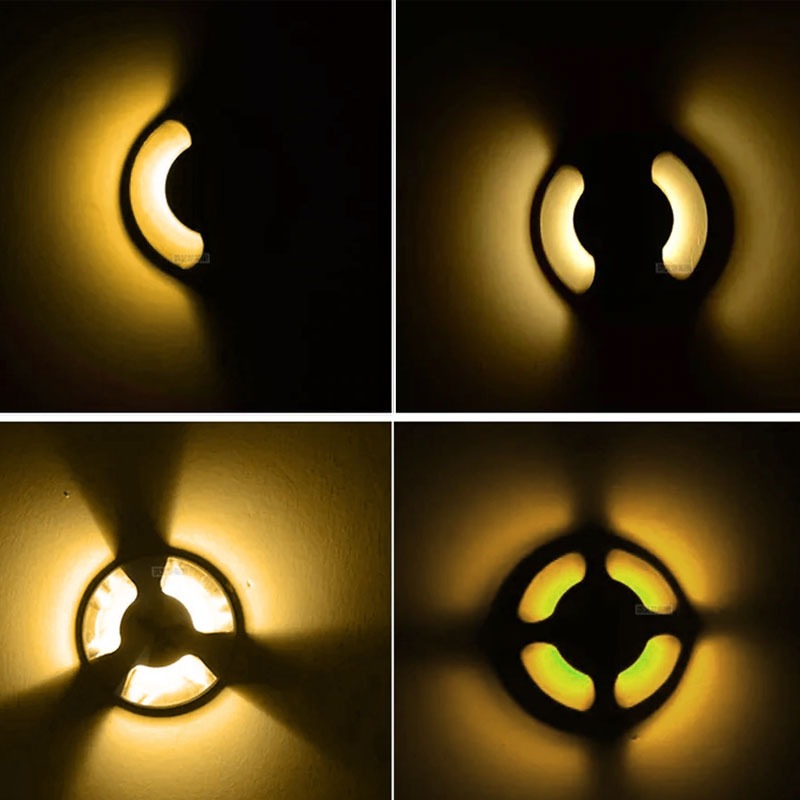 9x LED tuinpad spot - 12V - 3 kanten - 41mm - complete set