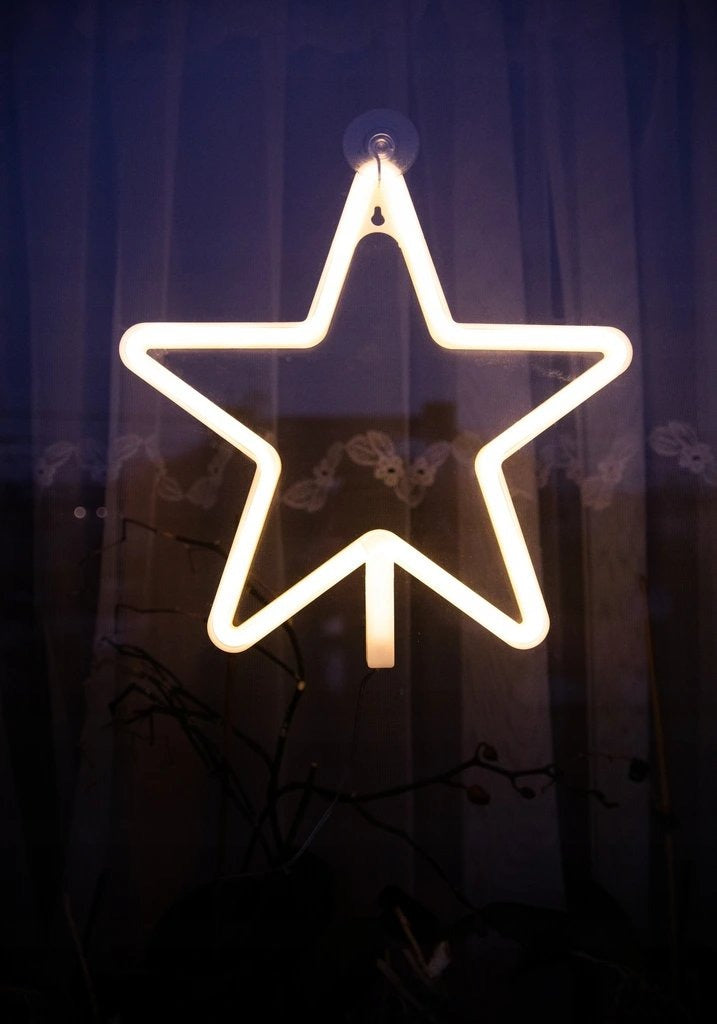 LED kerst ster - Warm wit - USB + batterijen