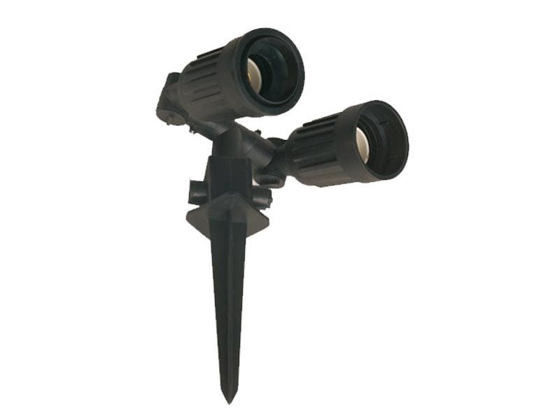 Grondspot - 2x E27 LED - IP44 Zwart